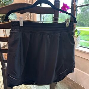 Lululemon Black Hotty Hot High Rise Skirt - Long inseam